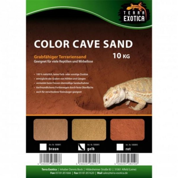 Terra Exotica Color Cave Sand - gelb 10 kg grabfähig